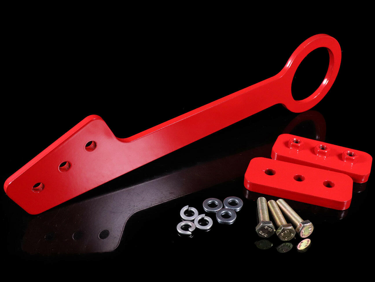 EVS Tuning Red Front Tow Hook - 00-09 S2000 w/Voltex Bumper.