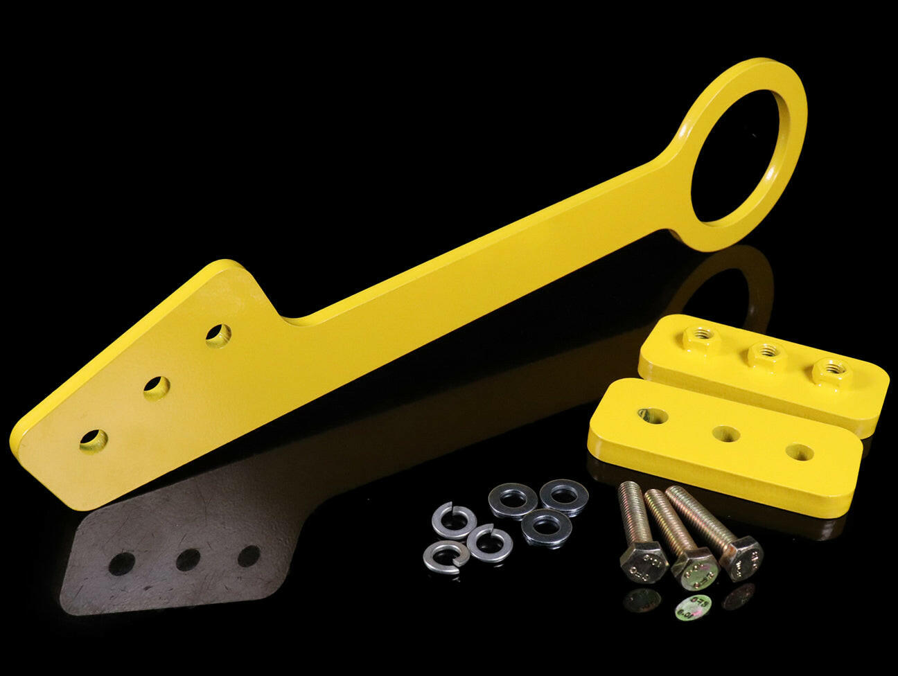 EVS Tuning Yellow Front Tow Hook - 00-09 S2000 w/Voltex Bumper.