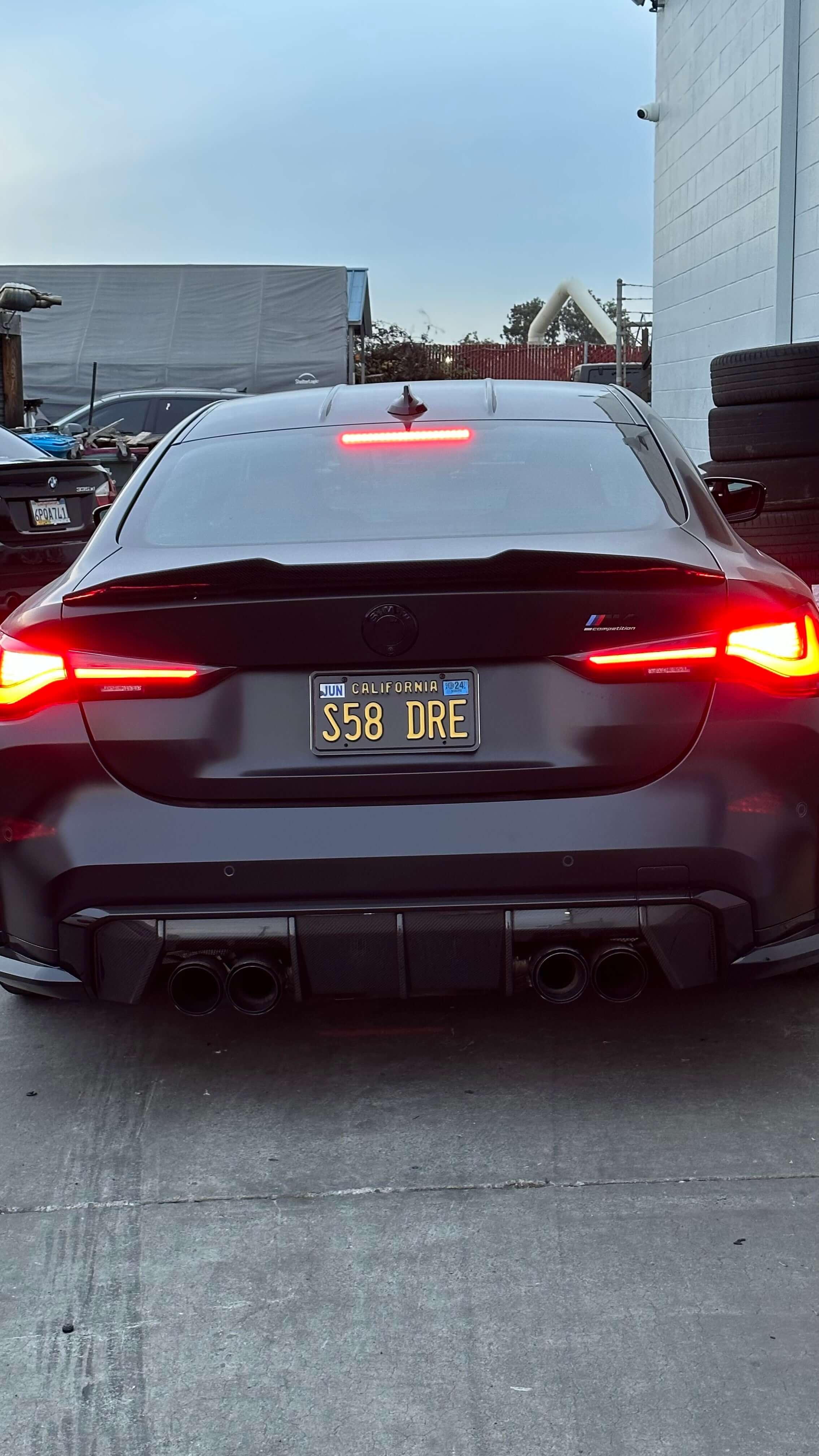 PSM Style High Kick Carbon Fiber Trunk Spoiler - BMW G82 M4 & G22 4 Series.