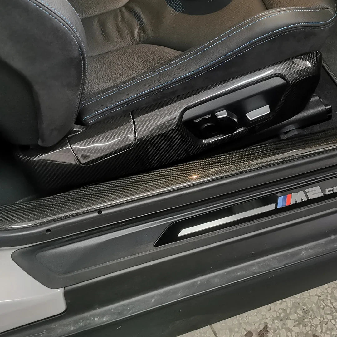Carbon Fiber Side Seat Covers - BMW M2 F87 M3 F80 F81 M4 F82.