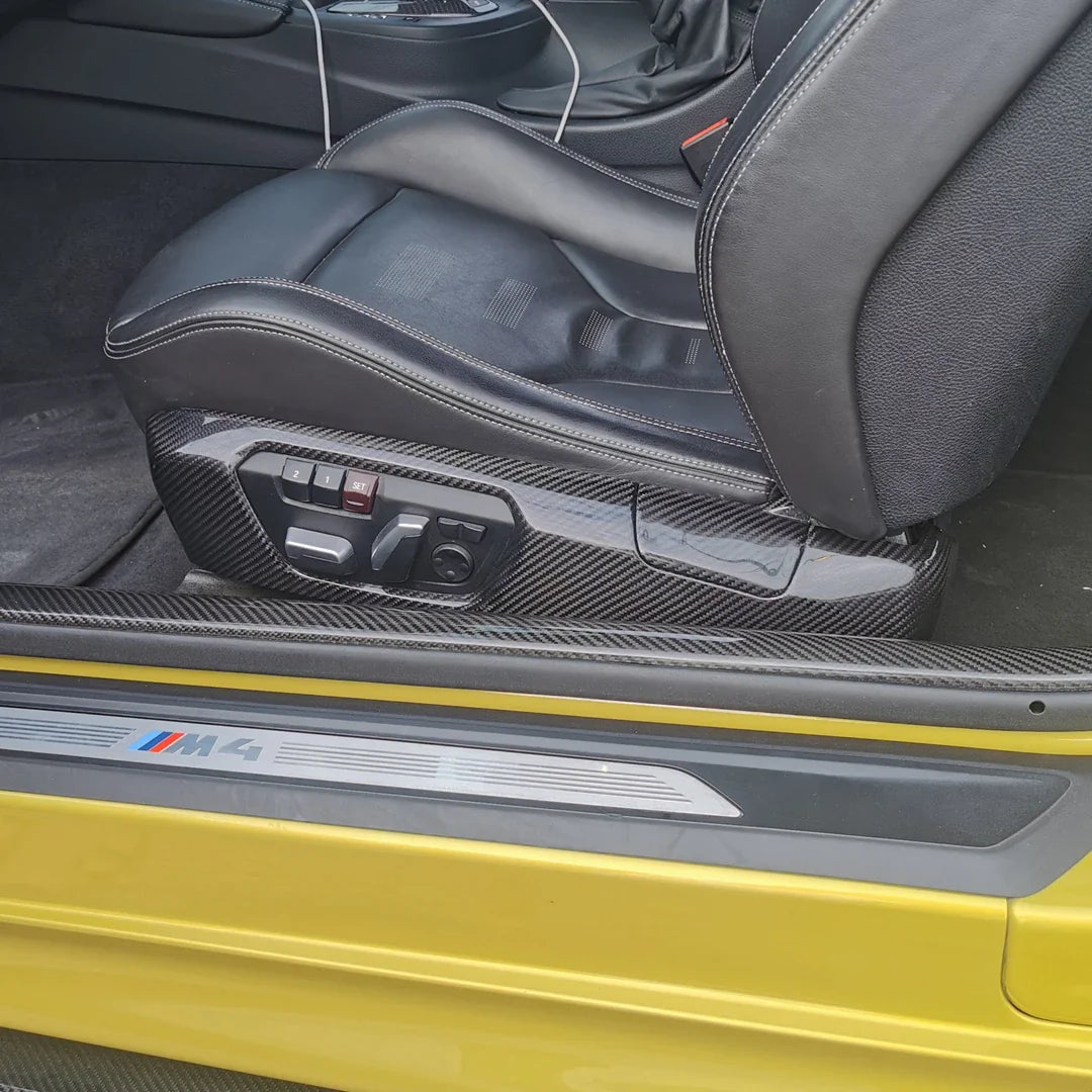 Carbon Fiber Side Seat Covers - BMW M2 F87 M3 F80 F81 M4 F82.
