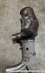 Performance DownPipe w/ heatshield (SS304)-  Porsche 911 992 Carrera / Carrera Turbo S 3.0T 3.8T.