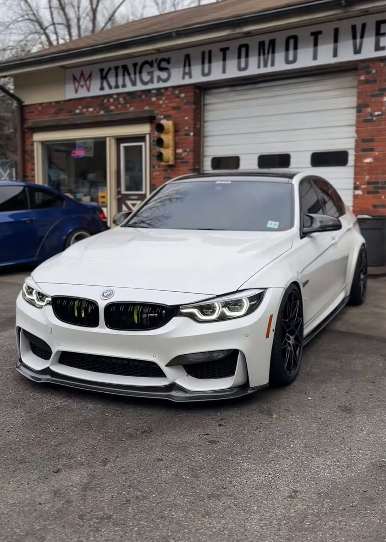 V Style Carbon Fiber Front Lip - BMW F80 M3 & F82 / F83 M4.