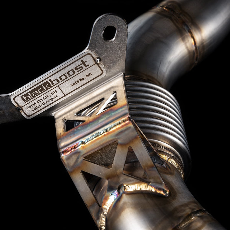 BlackBoost Ferrari 488 Pista/GTB/Spider Catless Downpipes
