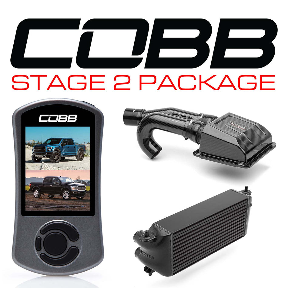 Cobb Ford F-150 Ecoboost Raptor/Ltd. w/TCM Stg 2 Redline CF Power Package - Black (Factory Loc I/C)