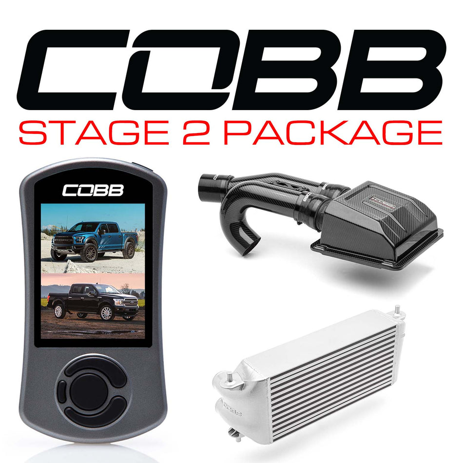 Cobb Ford F-150 Ecoboost Raptor/Ltd. Stage 2 Redline CF Power Pkg - Silver (Factory Loc. I/C)