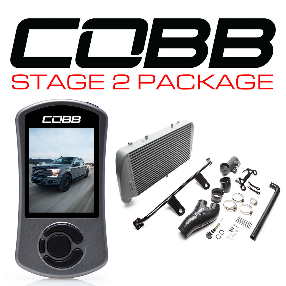 Cobb 17-19 Ford F-150 EcoBoost 3.5L Stage 2 Power Package w/TCM (No Intake) - Silver
