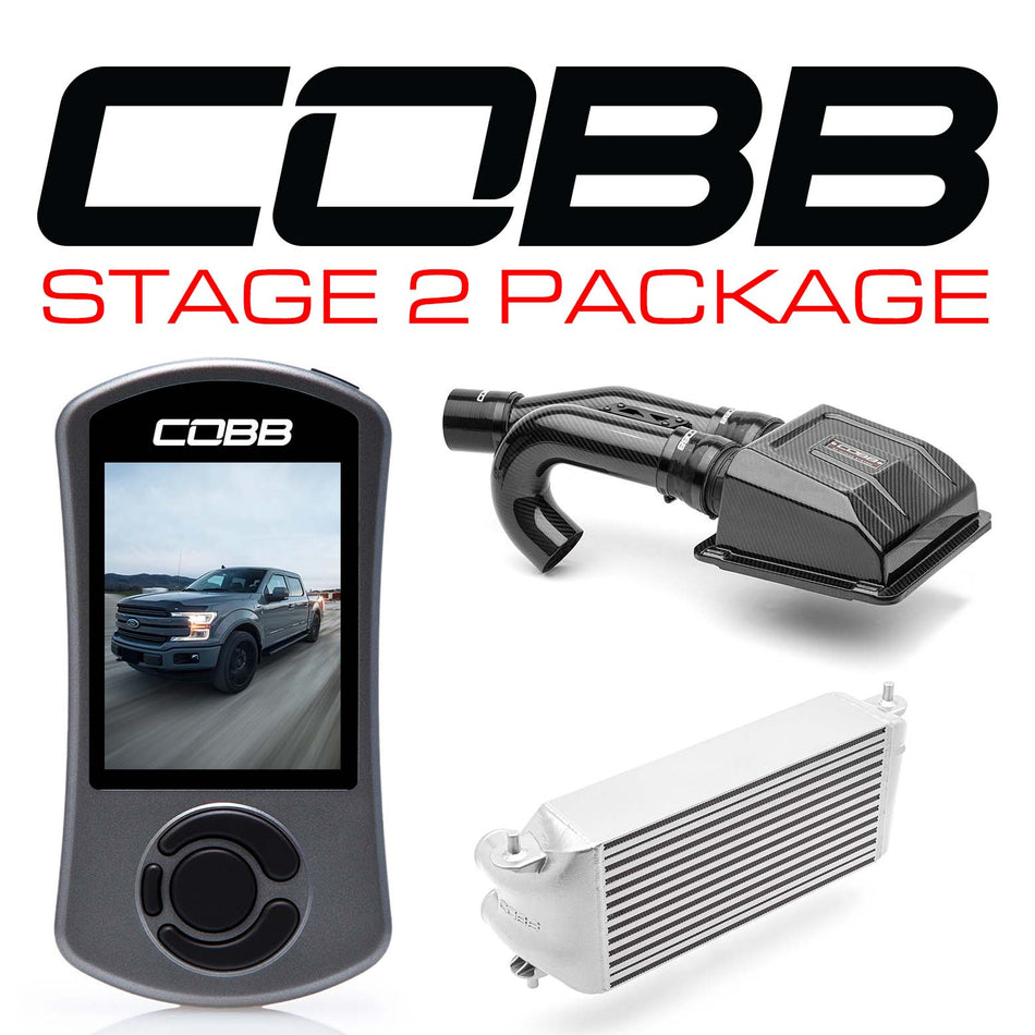 Cobb 17-19 Ford F-150 Ecoboost 3.5L w/TCM Stage 2 Redline CF Power Pkg - Silver (Factory Loc. I/C)