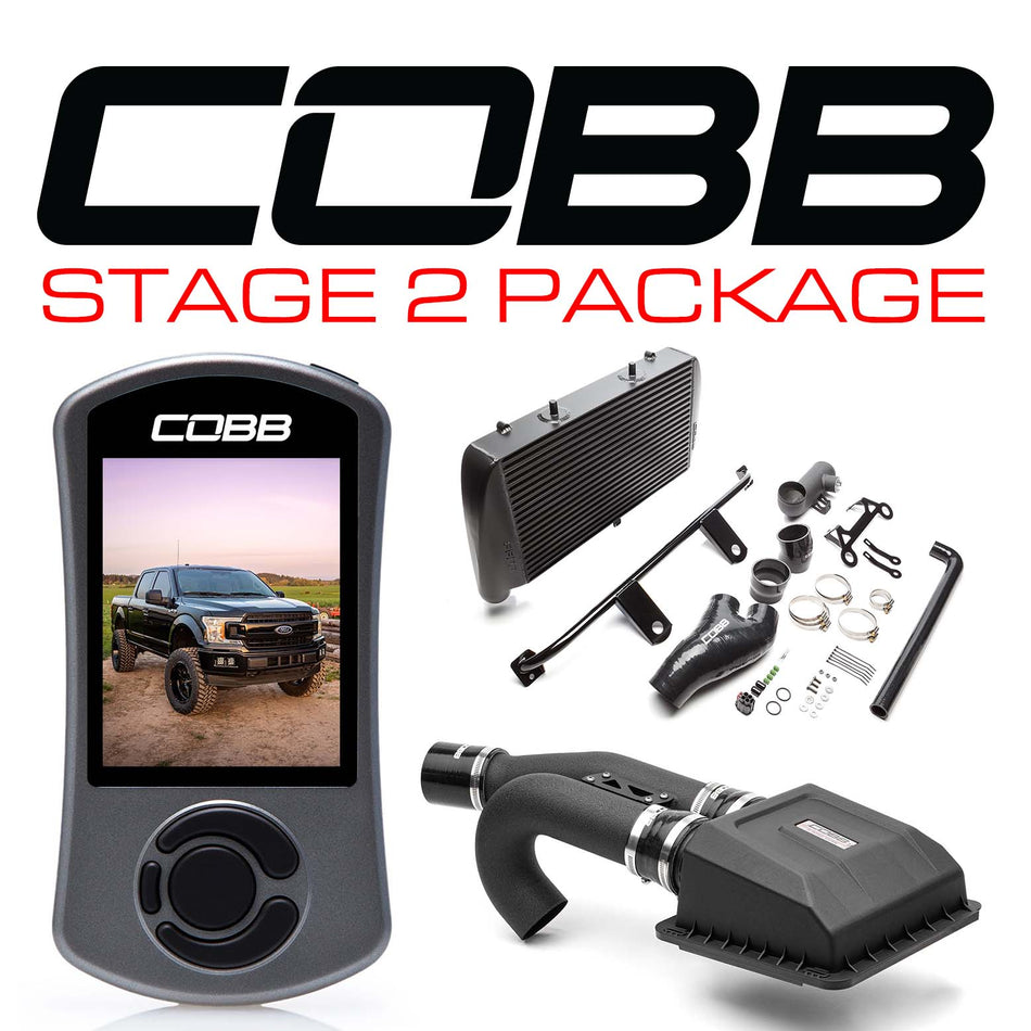 Cobb 2020 Ford F-150 EcoBoost 3.5L Stage 2 Power Package - Black