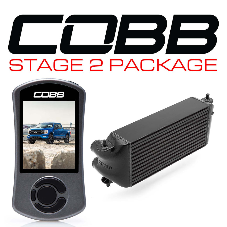 Cobb 21-22 Ford F-150 3.5L/Tremor (Factory Location Intercooler) Stage 2 Power Package - Black