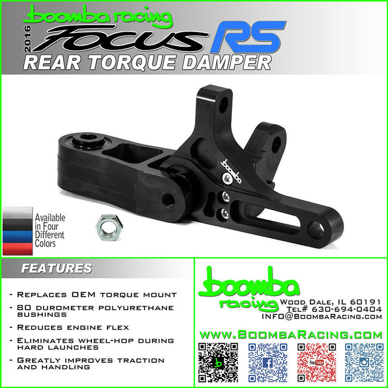 2016+ Focus RS MK3 Rear Motor Mount.