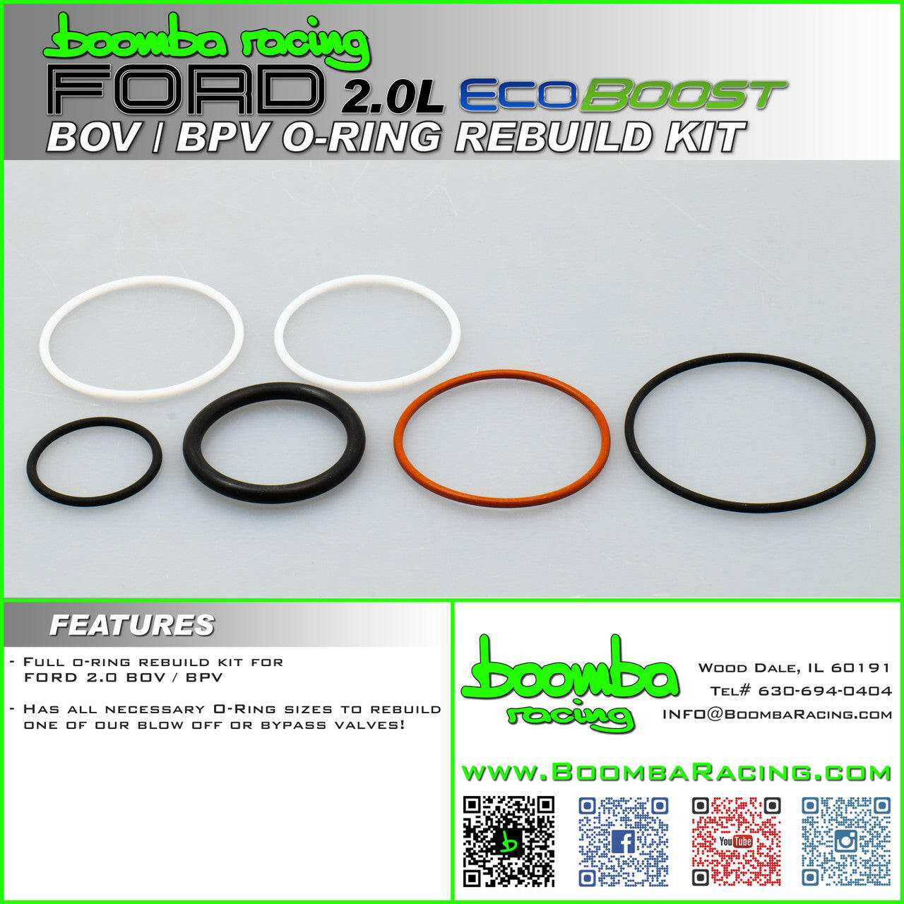 FORD EB BLOW OFF VALVE / BYPASS VALVE 0-RING REBUILD KIT.