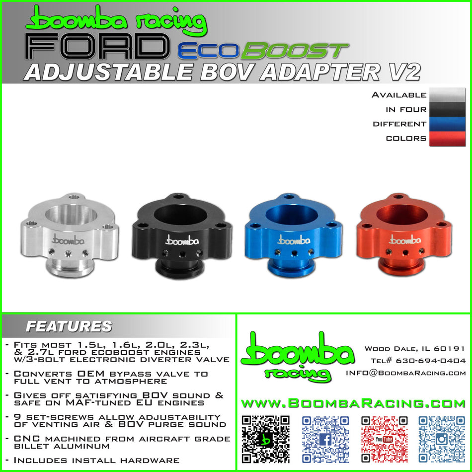 Ford EcoBoost Adjustable Blow Off Valve (BOV) Adapter V2