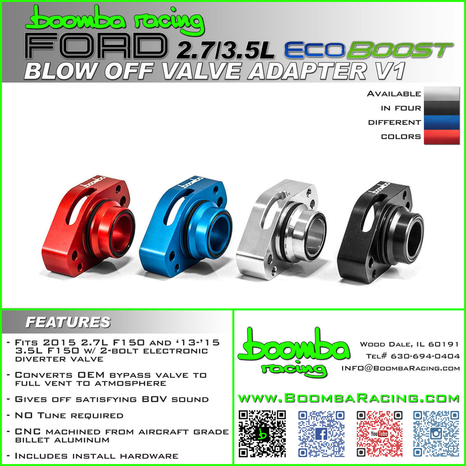 Ford EcoBoost V6 Blow Off Valve (BOV) Adapter V1