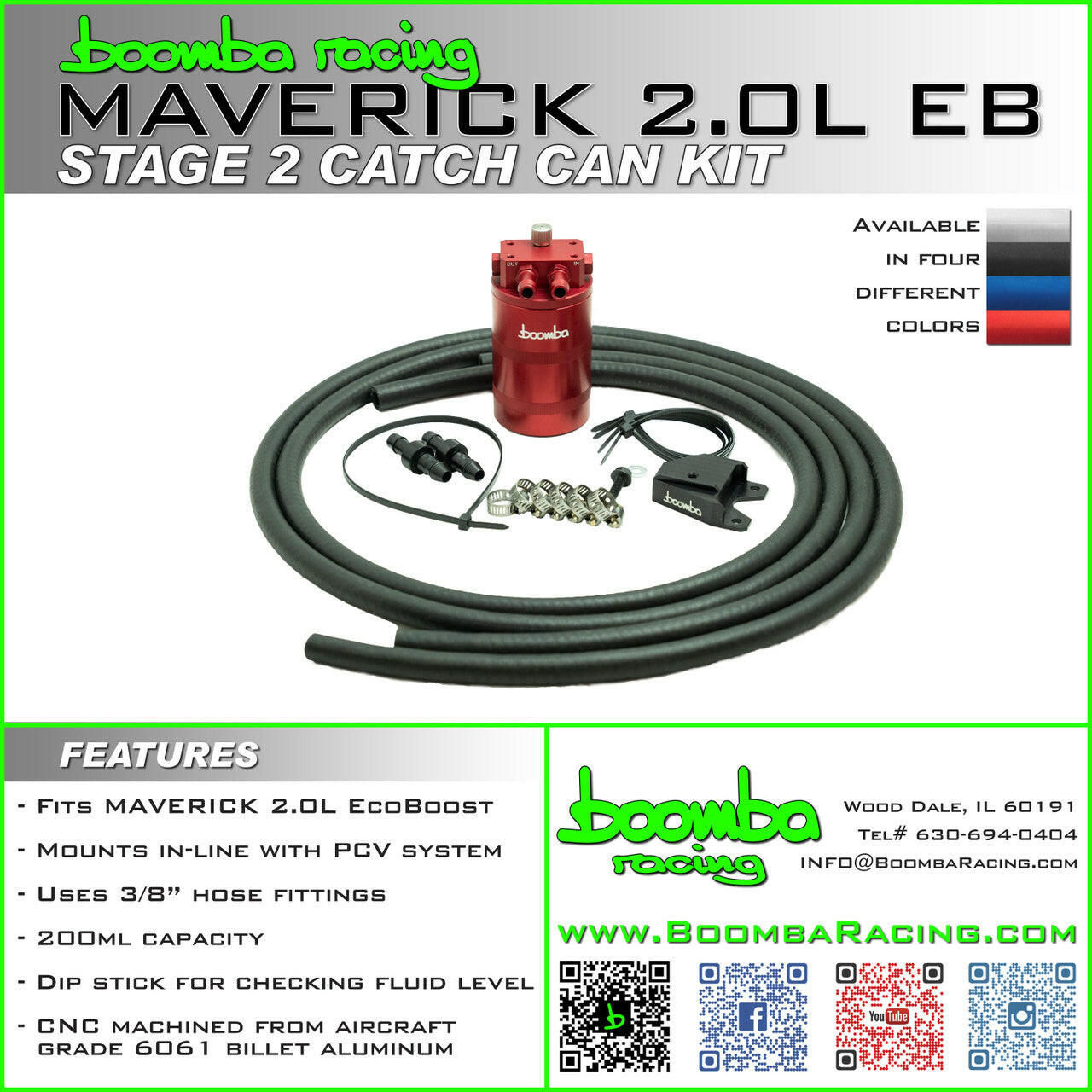 Maverick 2.0L EB STAGE 2 CATCH CAN KIT.