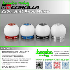 GR Corolla 220G Weighted Shift Knob White.