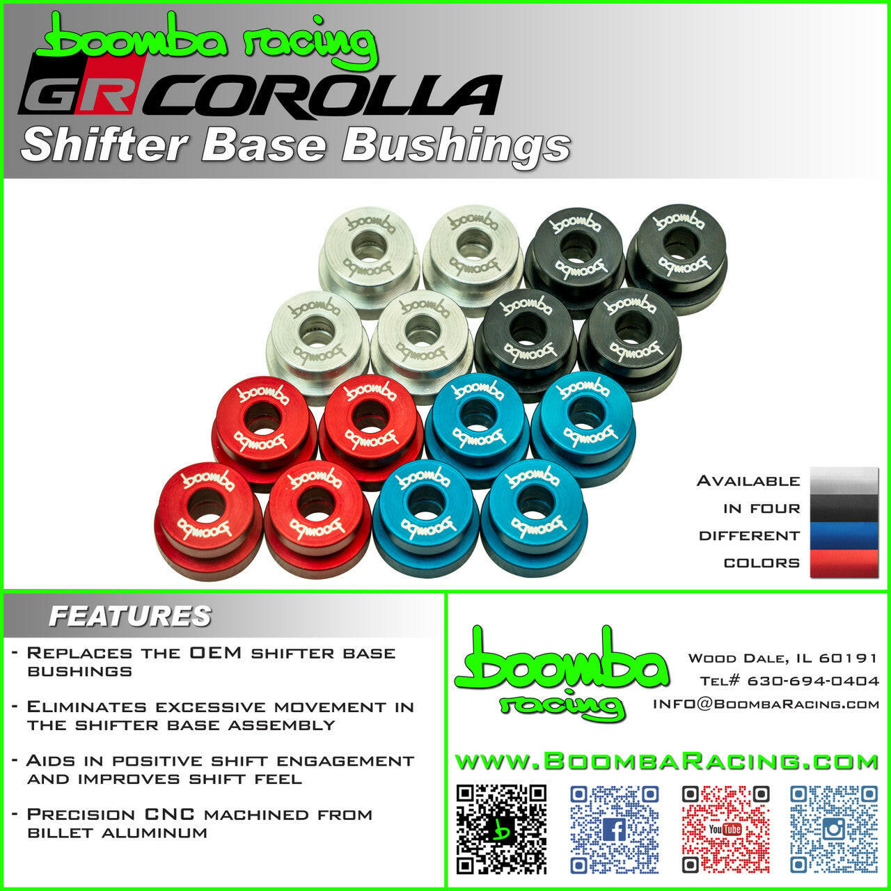 GR Corolla Shifter Base Bushings.