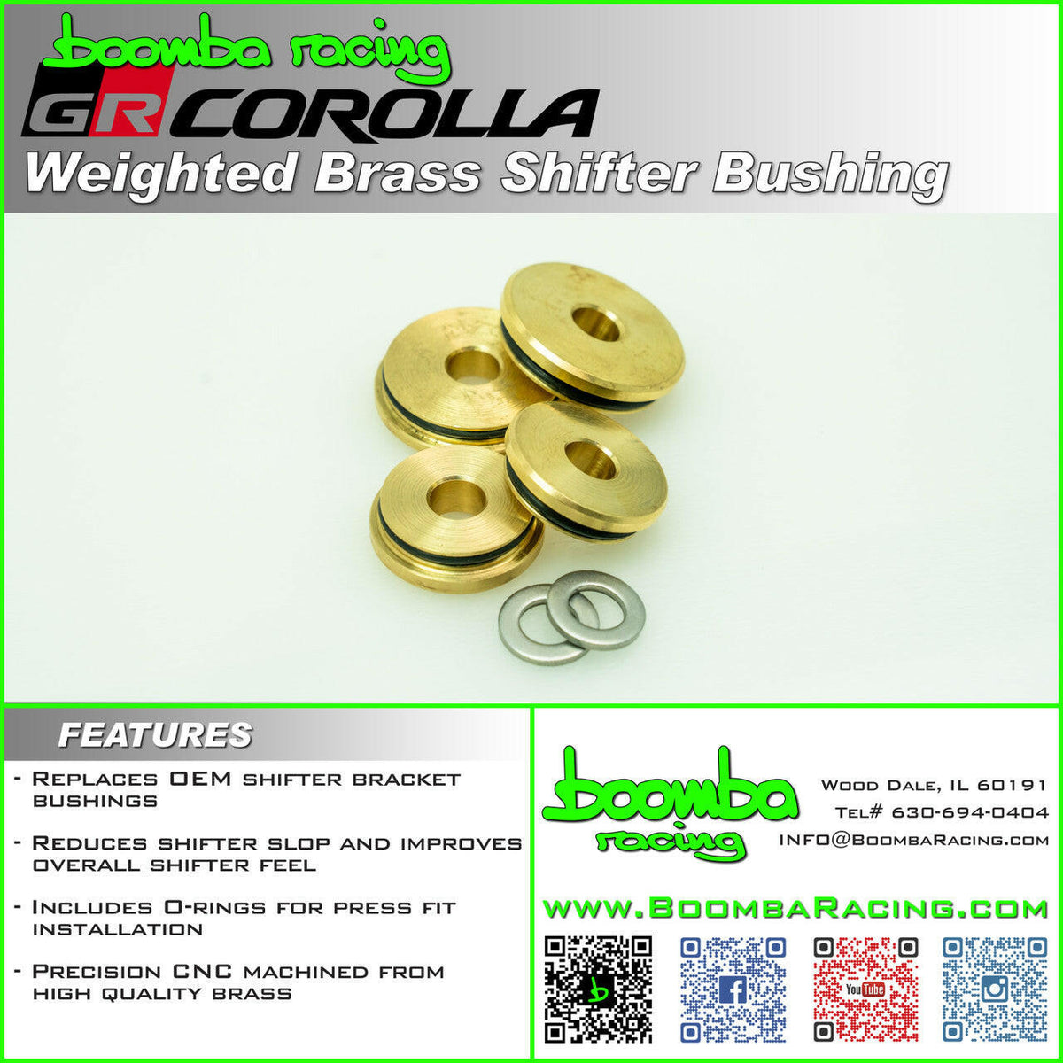 GR Corolla Weighted Brass Shift Link Bushings.