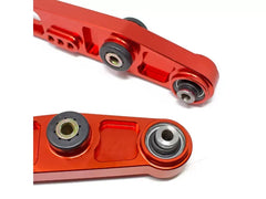 Godspeed Project Billet Rear Lower Control Arms Red Acura Integra 1994-2001.