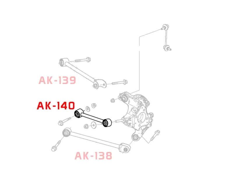 Godspeed Project Adjustable Rear Lateral Toe Arms Acura TL2009-2014.