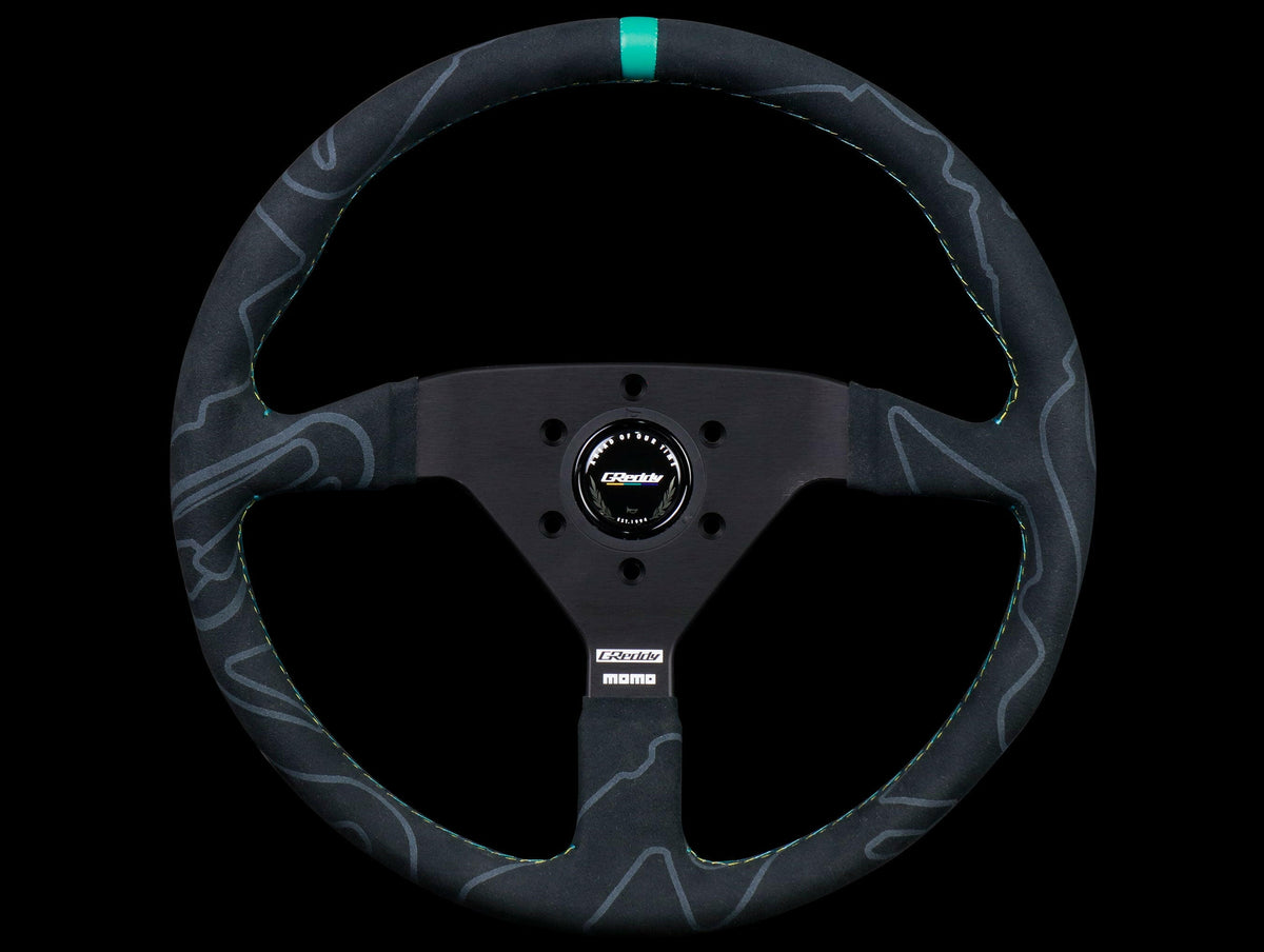 Greddy x Momo Monte Carlo Steering Wheel - Black Alcantara.