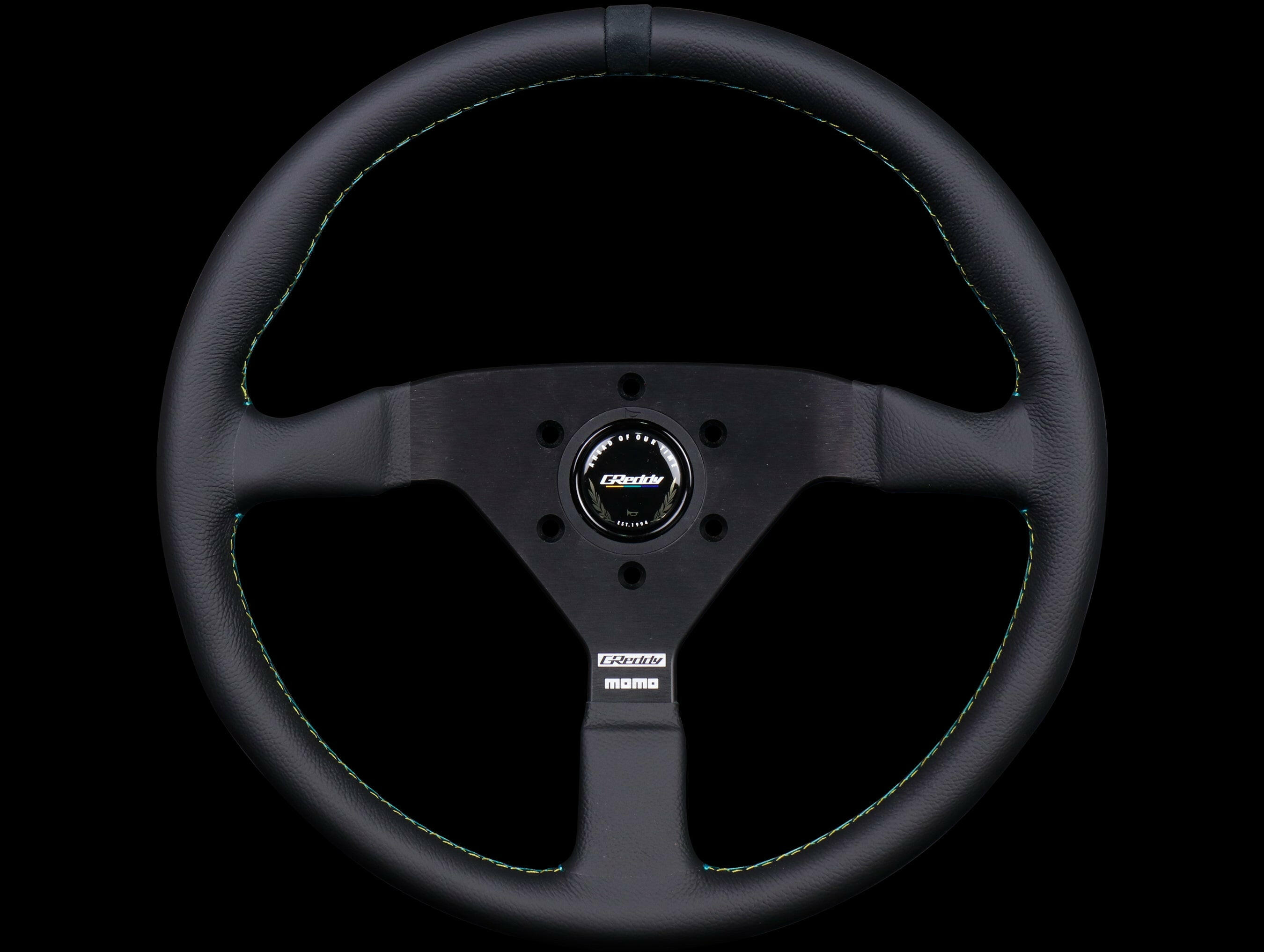 Greddy x Momo Monte Carlo Steering Wheel - Black Leather.