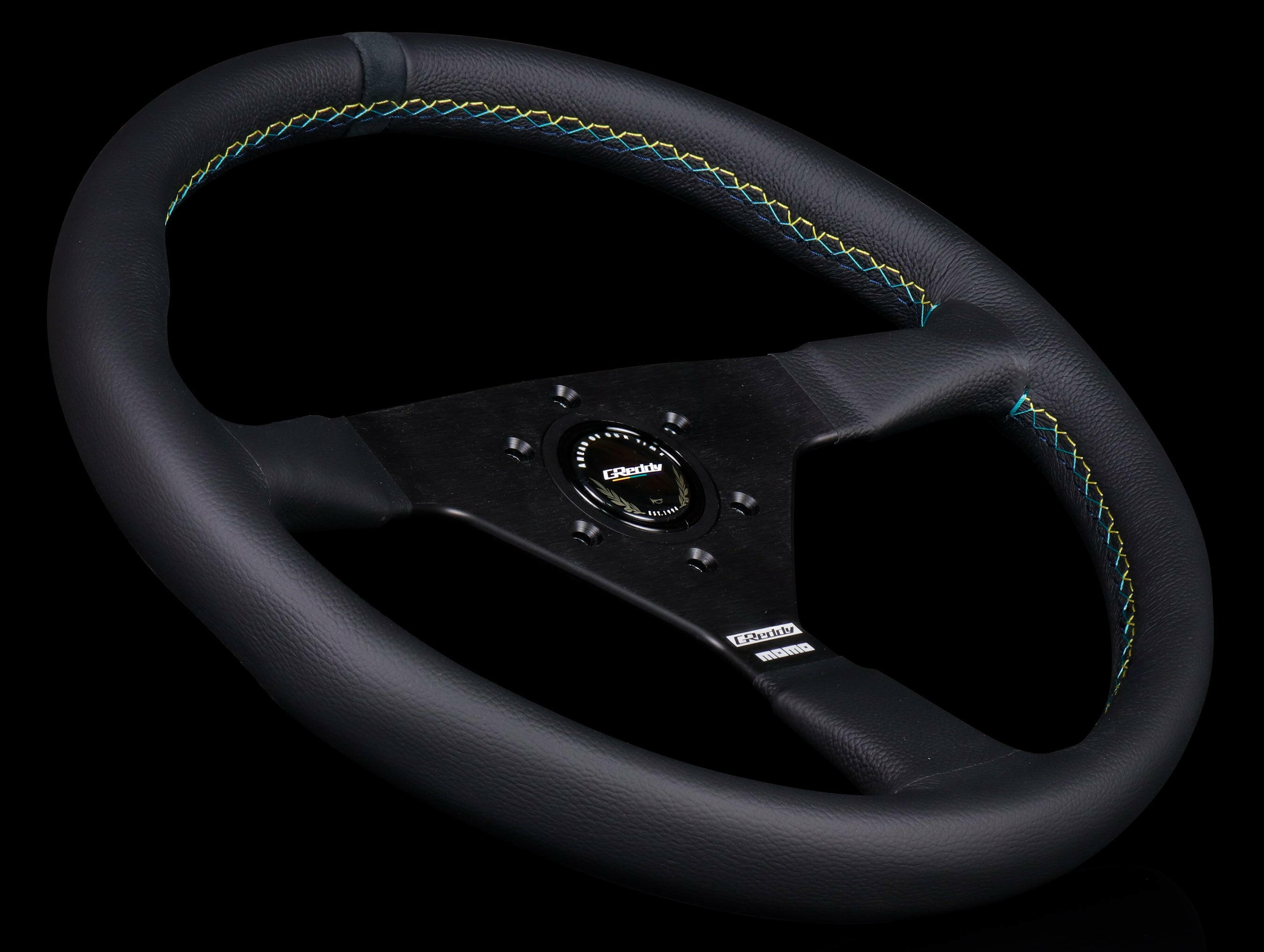 Greddy x Momo Monte Carlo Steering Wheel - Black Leather.