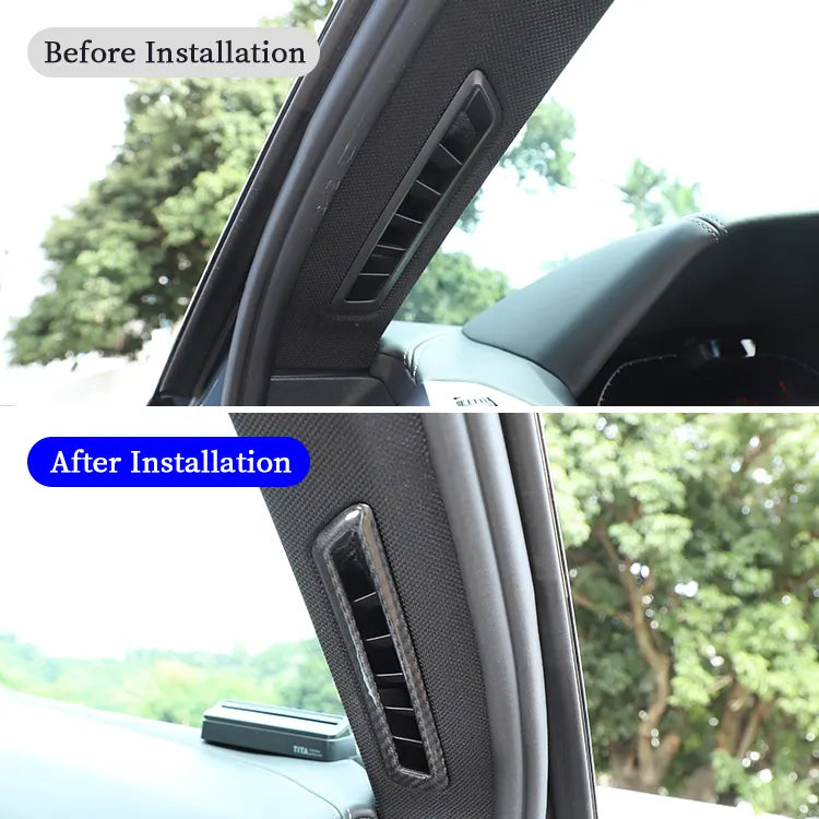 Carbon Fiber Interior Door A-pillar Panel Air Outlet - BMW 8 Series G14 G15 G16 2019-2023.