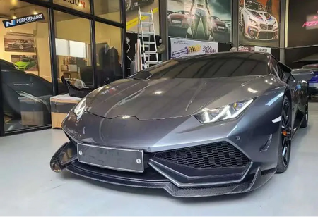 Carbon Fiber R Style Front Lip - Lamborghini Huracan LP610 LP600 LP580.