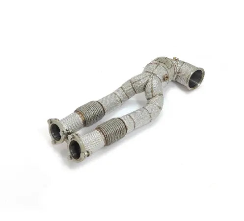 Racing High Flow Downpipe W/ Heatshield w/ Heat Shield - Audi TTRS RS3 2.5T.