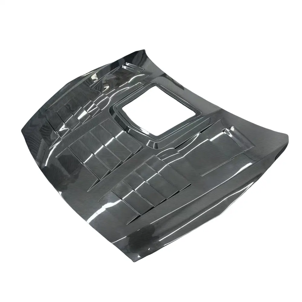 V2 Carbon Fiber Vented Hood w/ transparent window - 2008-2016 Nissan GTR R35.