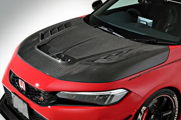 VS Style Carbon Fiber Vented Hood Bonnet - Honda Civic Type R FL5.