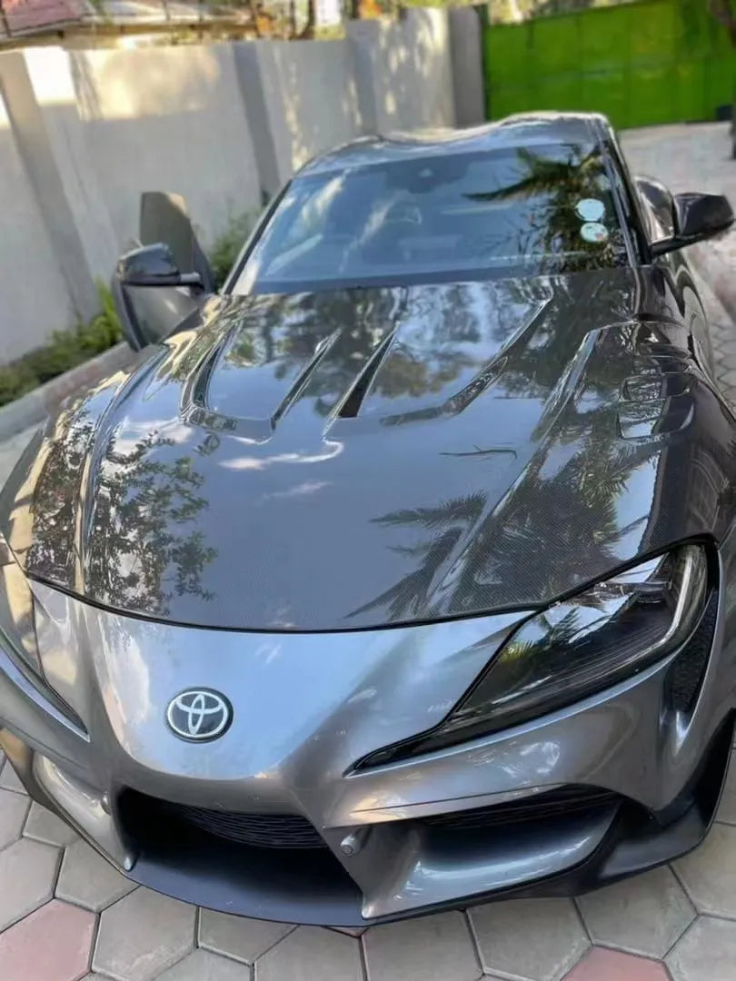 L Style Carbon Fiber Hood Bonnnet - TOYOTA SUPRA A90.