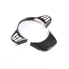 Carbon Fiber Interior Steering Wheel Trim Panel Covers - Toyota GR Supra A90.