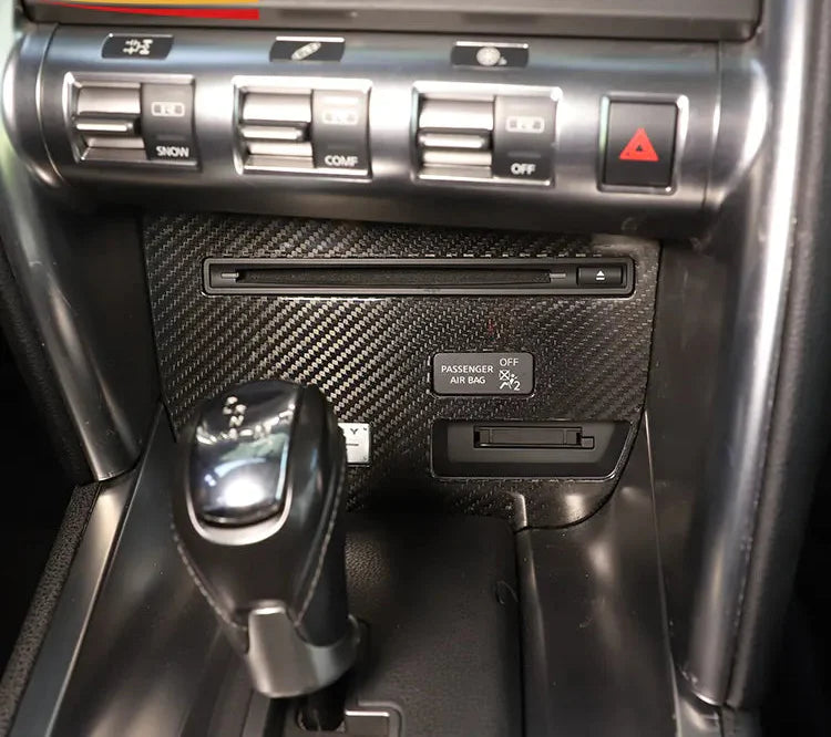 Center Console CD Panel Trim Protection Cover - Nissan GTR R35 2008-2016.