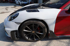 718 GT4 RS Fiber Glass Carbon Fiber Front Fender - Porsche 718 Boxster/Cayman.