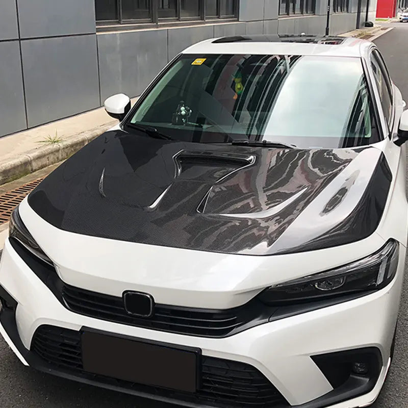 Carbon Fiber Engine Bonnet Vented Hood V2 - Honda Civic 11th Gen.