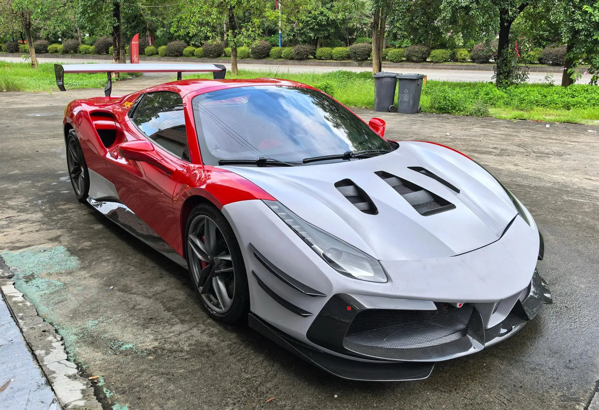 Prepreg Carbon Fiber Aerodynamic EVO Style Body Kit - Ferrari 488.