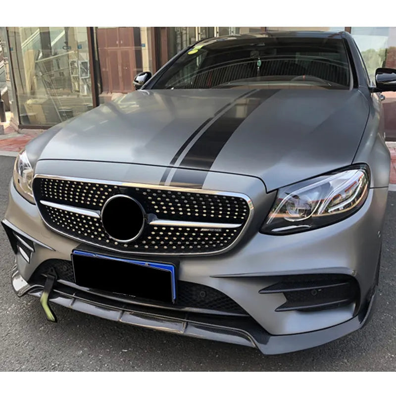 Carbon Fiber BRBS Style Front Splitter lip -  Mercedes Benz W213 E Cclass E63 E43 E400 Sport 2016-2020 W213.