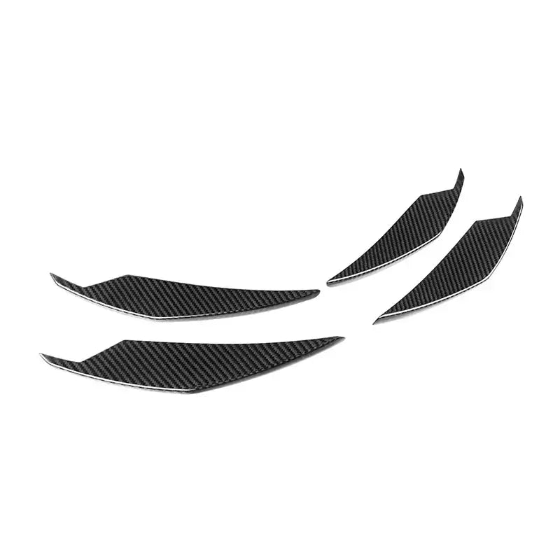 CARBON FIBER FRONT BUMPER CANARDS - BMW G8X G80 G82 M3 M4.