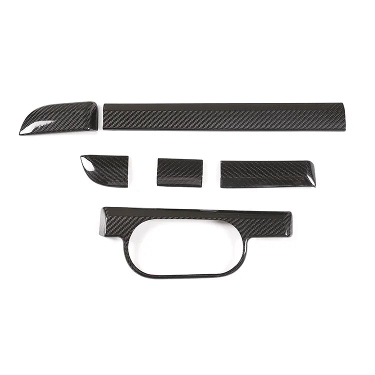 Carbon Fiber  Center Console Instrument Panel Trim Cover - Porsche 981 911 718 2016-2019 Boxster Cayman.