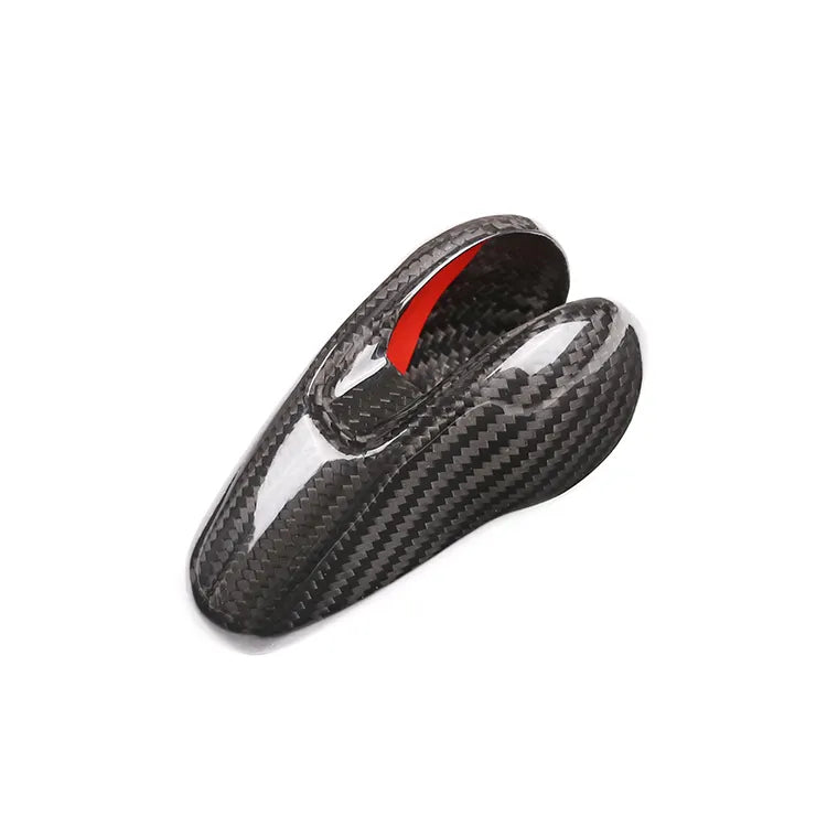 Carbon Fiber Gear Shift Knob Cover - Porsche Macan Cayman Panamera 718 911 Boxster.