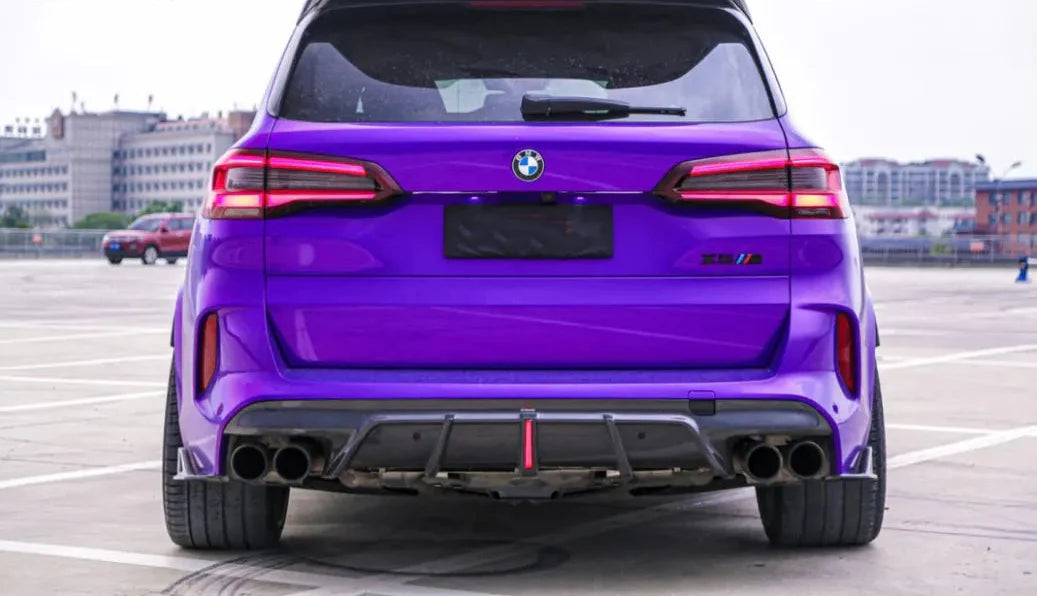 Carbon Fiber AE Style Rear Diffuser W/ LED light - BMW X5M F95 X6M F96 LCI.