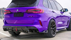 Carbon Fiber AE Style Rear Diffuser W/ LED light - BMW X5M F95 X6M F96 LCI.