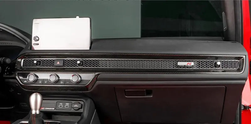 Carbon Fiber Console Dashboard Panel Trim Cover - Honda Civic Type R FL5.