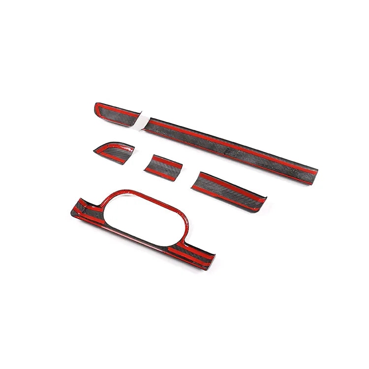 Carbon Fiber  Center Console Instrument Panel Trim Cover - Porsche 981 911 718 2016-2019 Boxster Cayman.