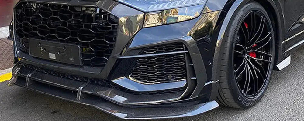 Carbon Fiber Front Lip Splitter for Audi RSQ8 Sport 2019-2023.