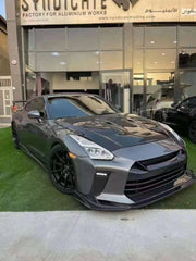 TS Style Carbon Fiber Front Bumper w/ lip - Nissan GTR R35.
