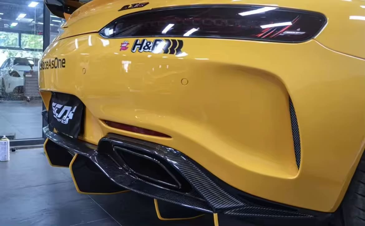 IMP Style Carbon Fiber Rear Bumper W/ Diffuser - Mercedes-Benz AMG GT GTC GTS.