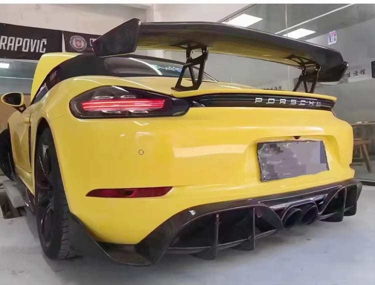 V2 Carbon Fiber Rear Wing - Porsche Cayman Boxster GT4 981 /718/987.